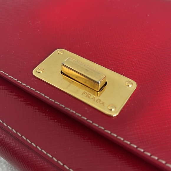 Prada Saffiano Leather Two Way Flap Bag - Picture 7 of 10